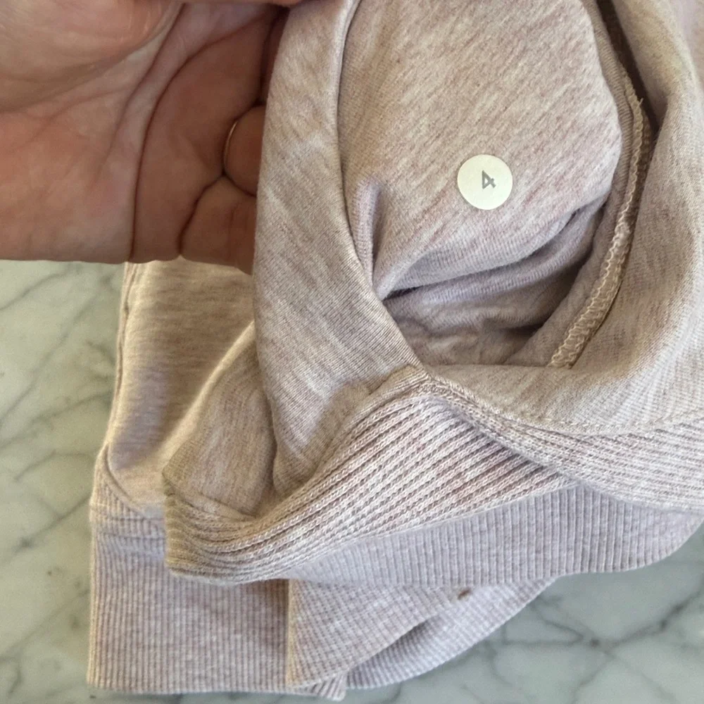 Lululemon Scuba Hoodie Full Zip Heathered Butter Pink Sz 4 - Picture 3 of 11